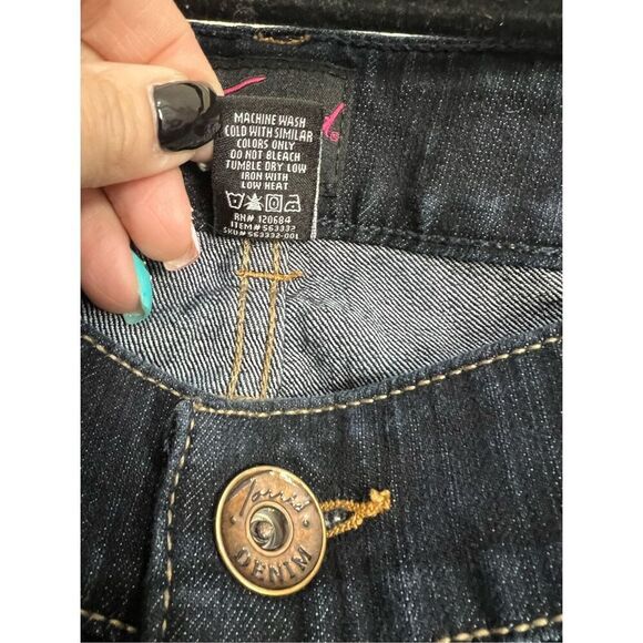 Torrid Jeans Womens Size 12T Dark Wash Blue Straight Leg Mid Rise Stretch Denim - Picture 4 of 9